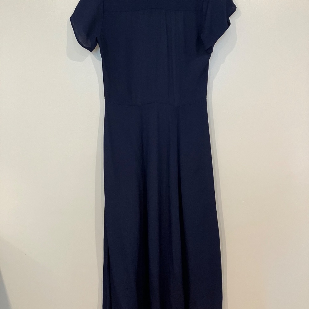 Christy Dawn Navy Blue Wrap Maxi Dress - Picture 3 of 4